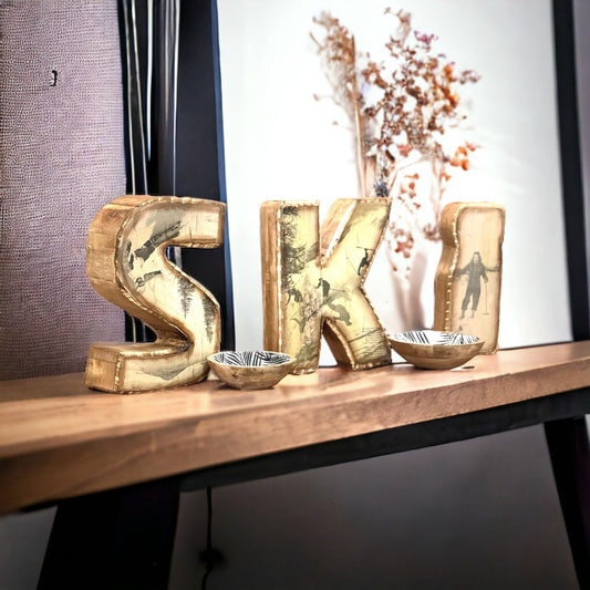 SKI Letters Decor Set, 8 in - iDekor8