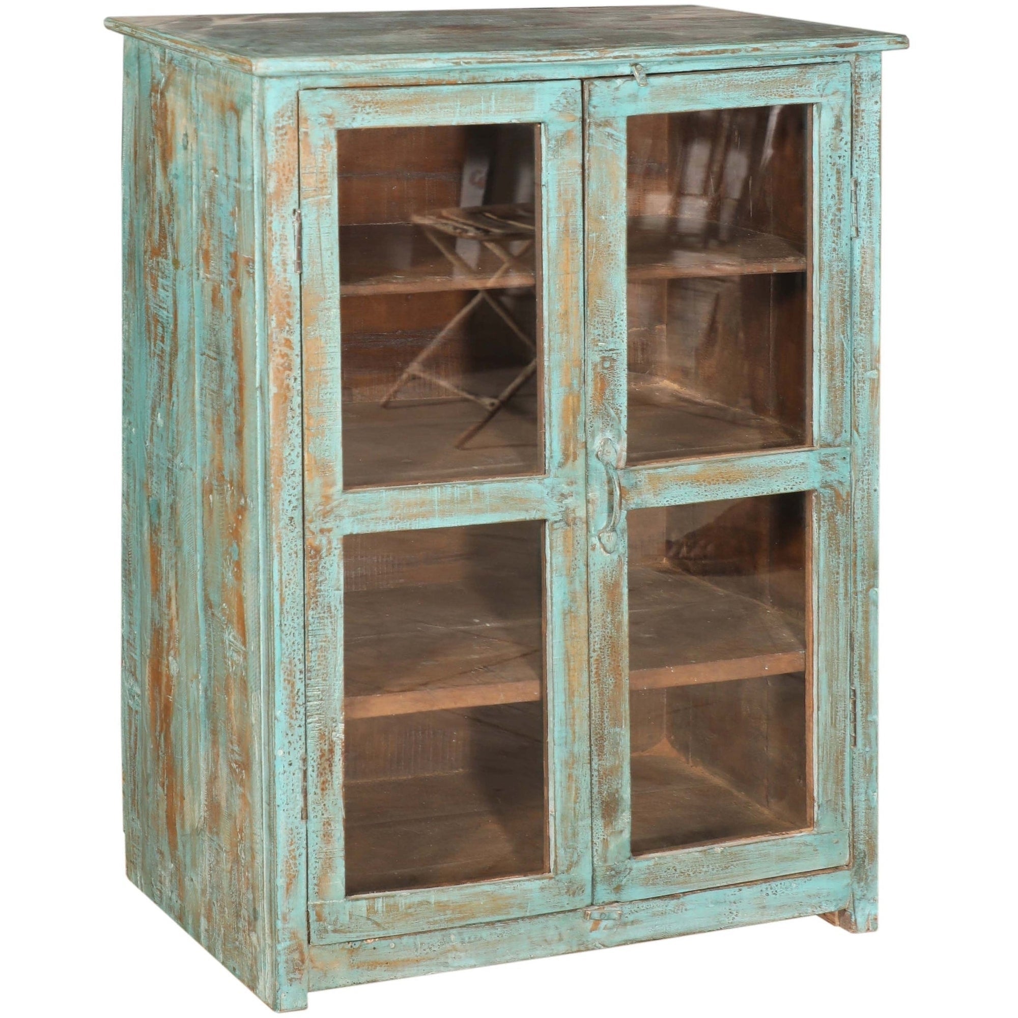 RM-060744, Wooden Cabinet With Glass, Teak, 50+Yrs Old - iDekor8
