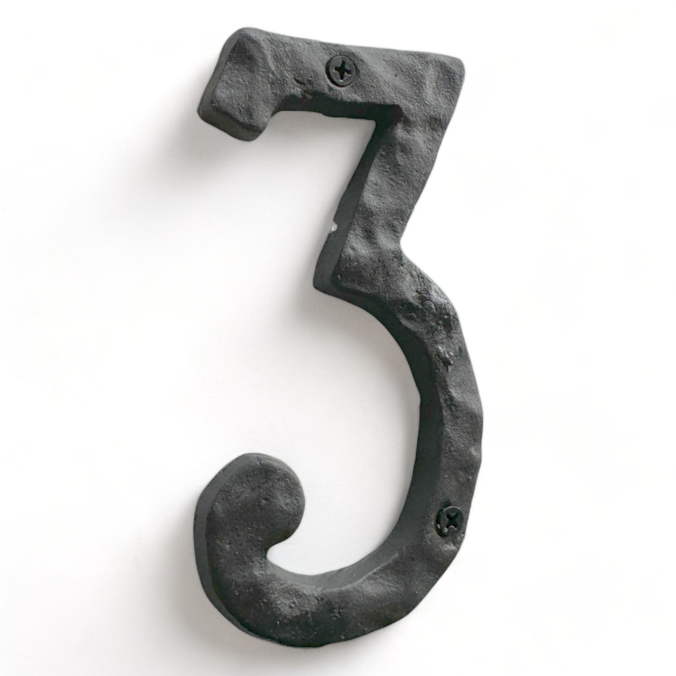 Rustic cast iron number 3, hand forged design. 5.5 in – North American ...