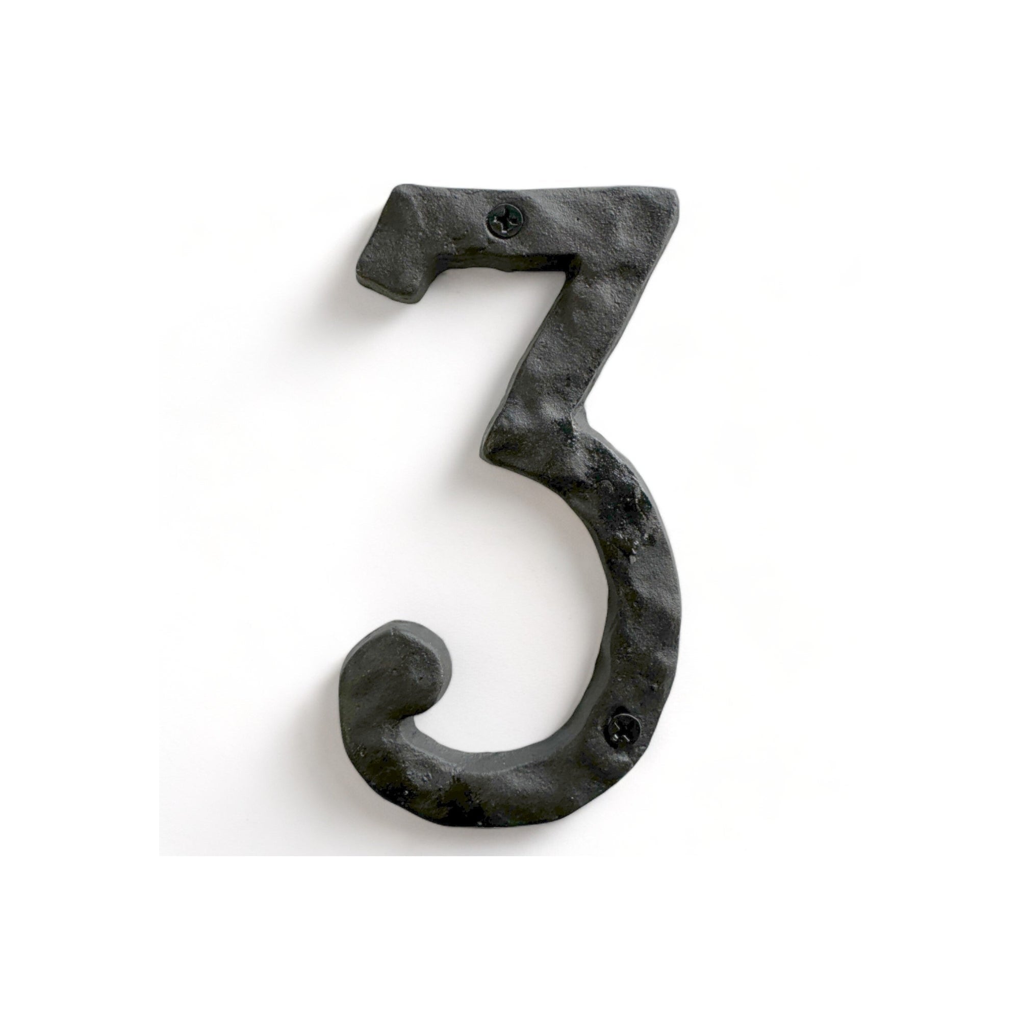 Rustic cast iron number 3, hand forged design. 5.5 in – North American ...