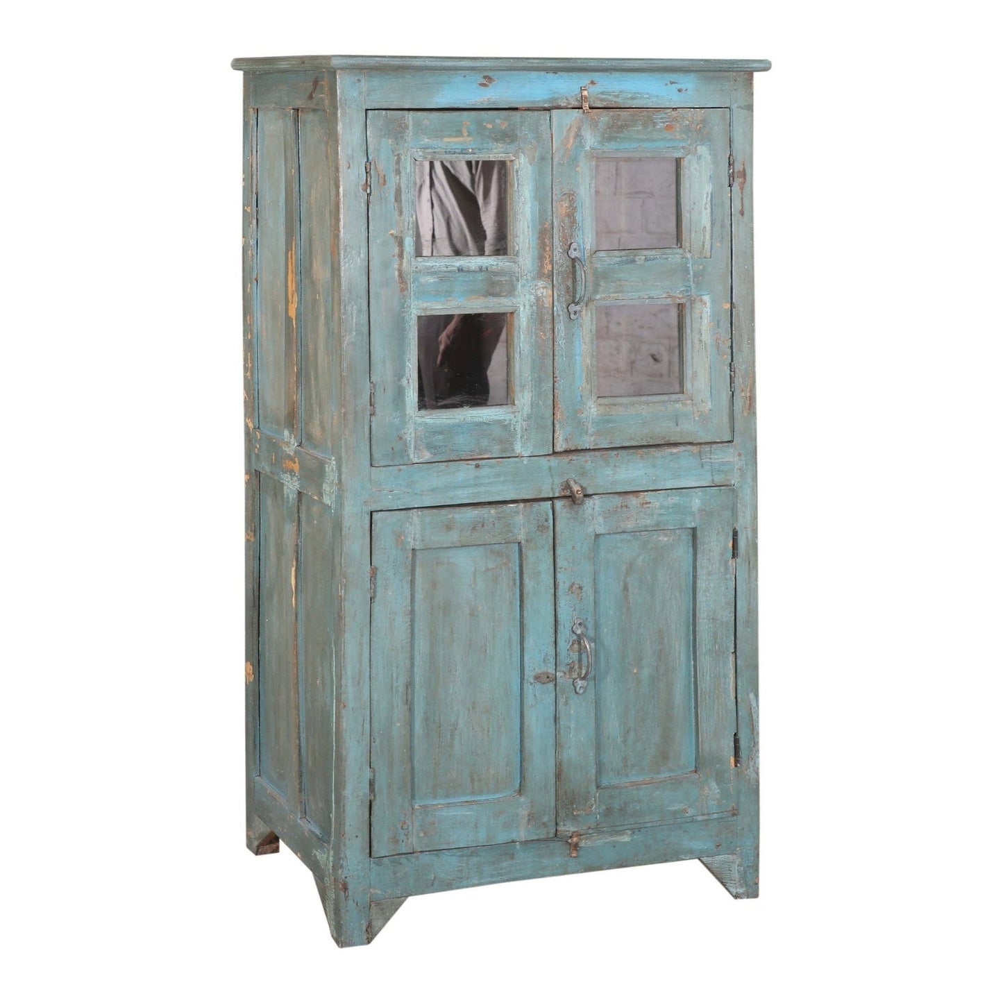 RM-059331, Wooden Cabinet With Glass, Teak, 50+Yrs Old - iDekor8