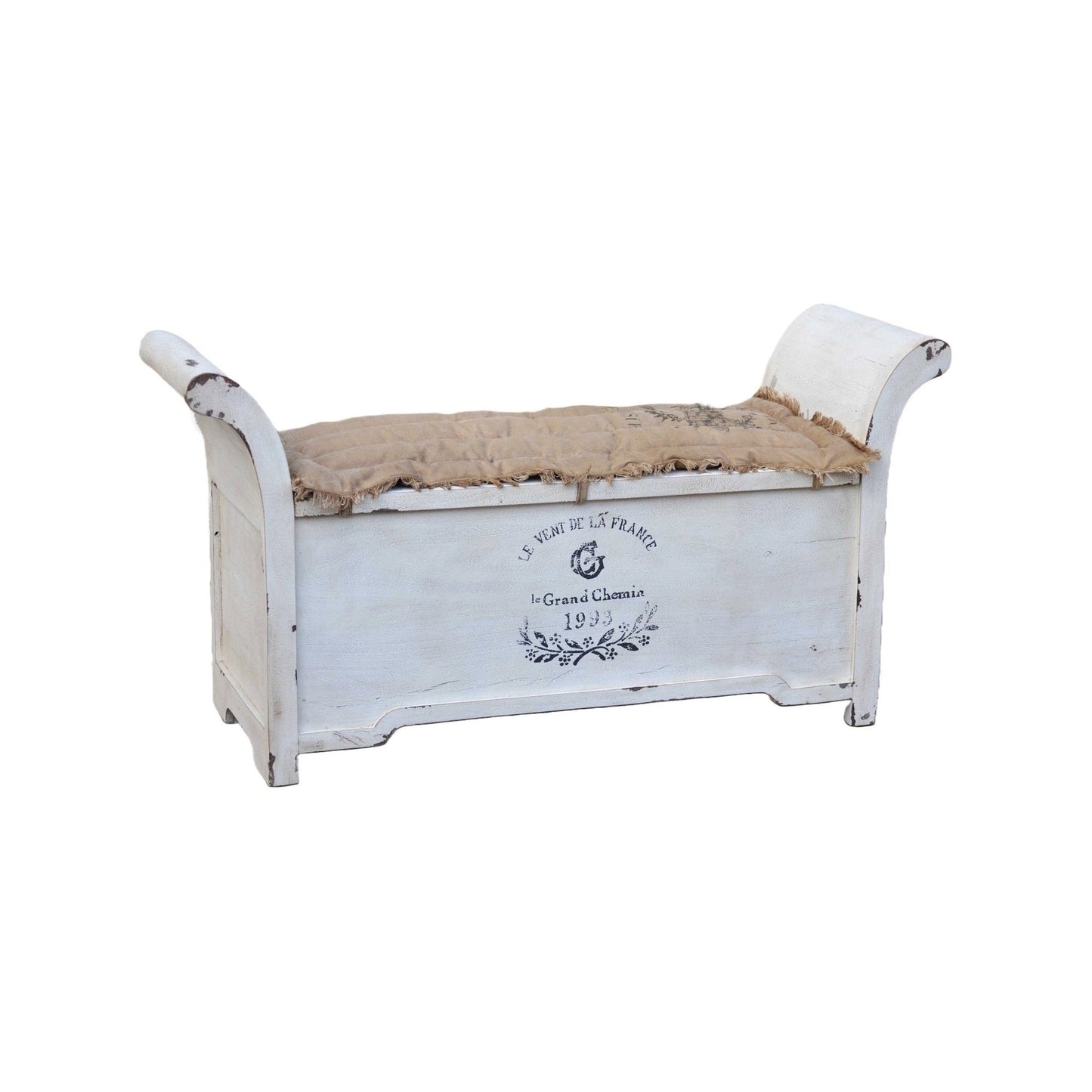 Mangowood Storage Bench With Cushion - iDekor8