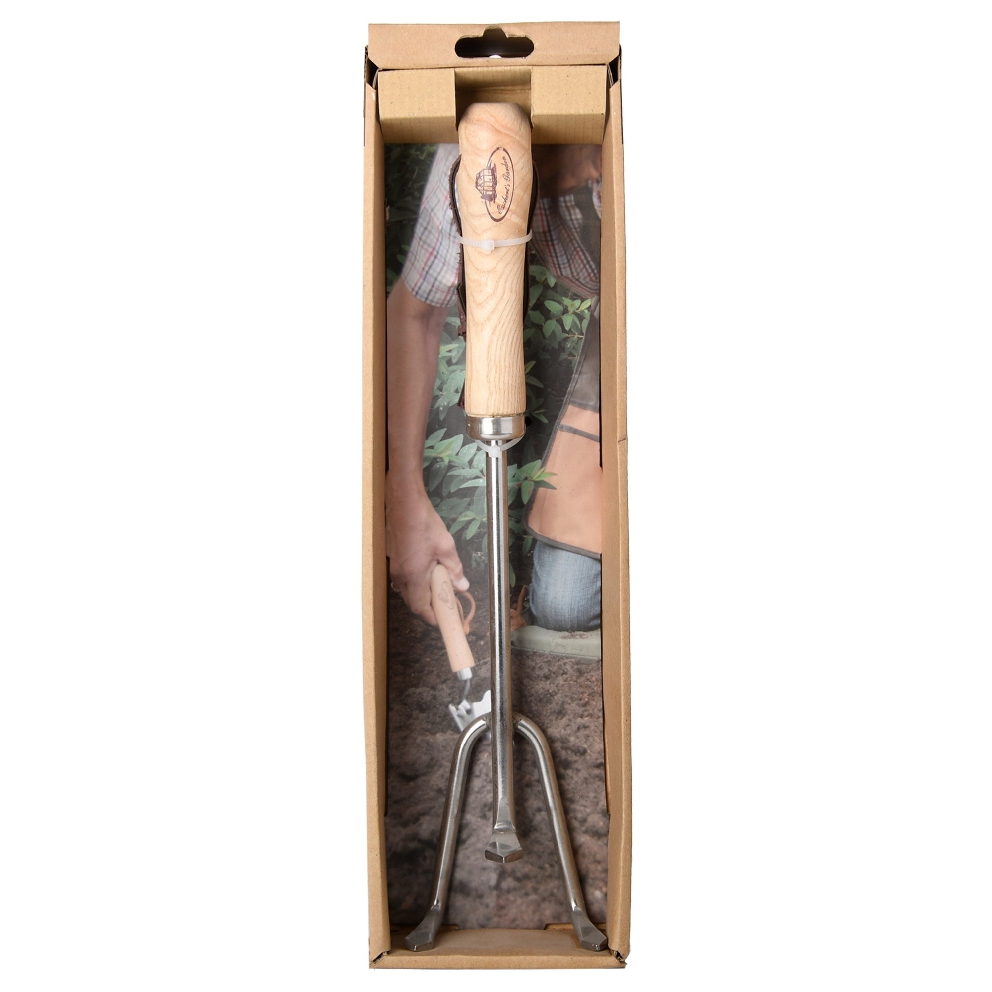 Stainless steel rake, Stainless steel, ashwood, leather loop – North ...