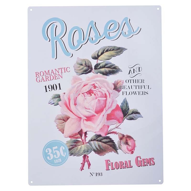 Ad Sign Roses. Aluminum, On Sale 25% Off – North American Country Home