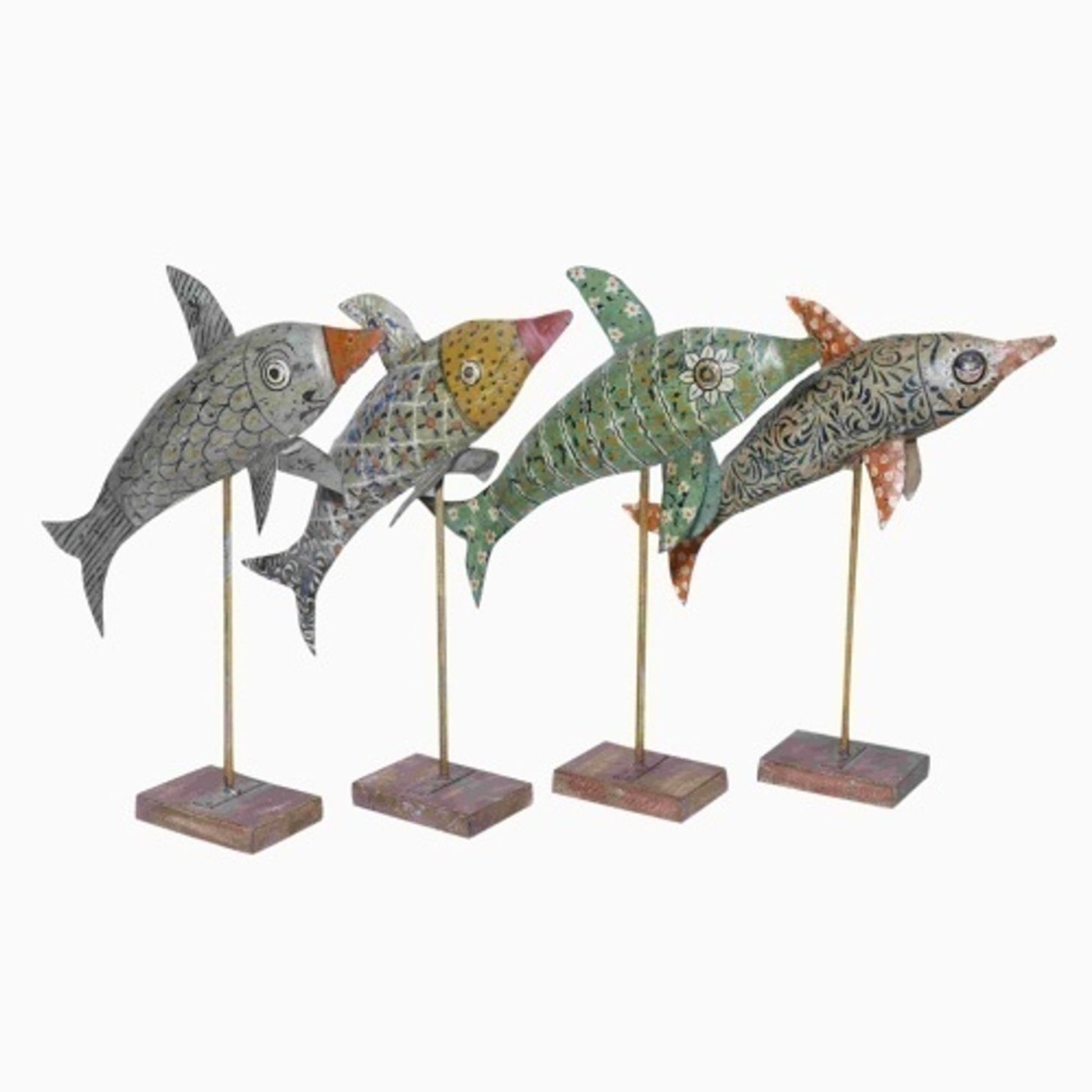 RS049499, Art. Iron Fish Sculpture - iDekor8