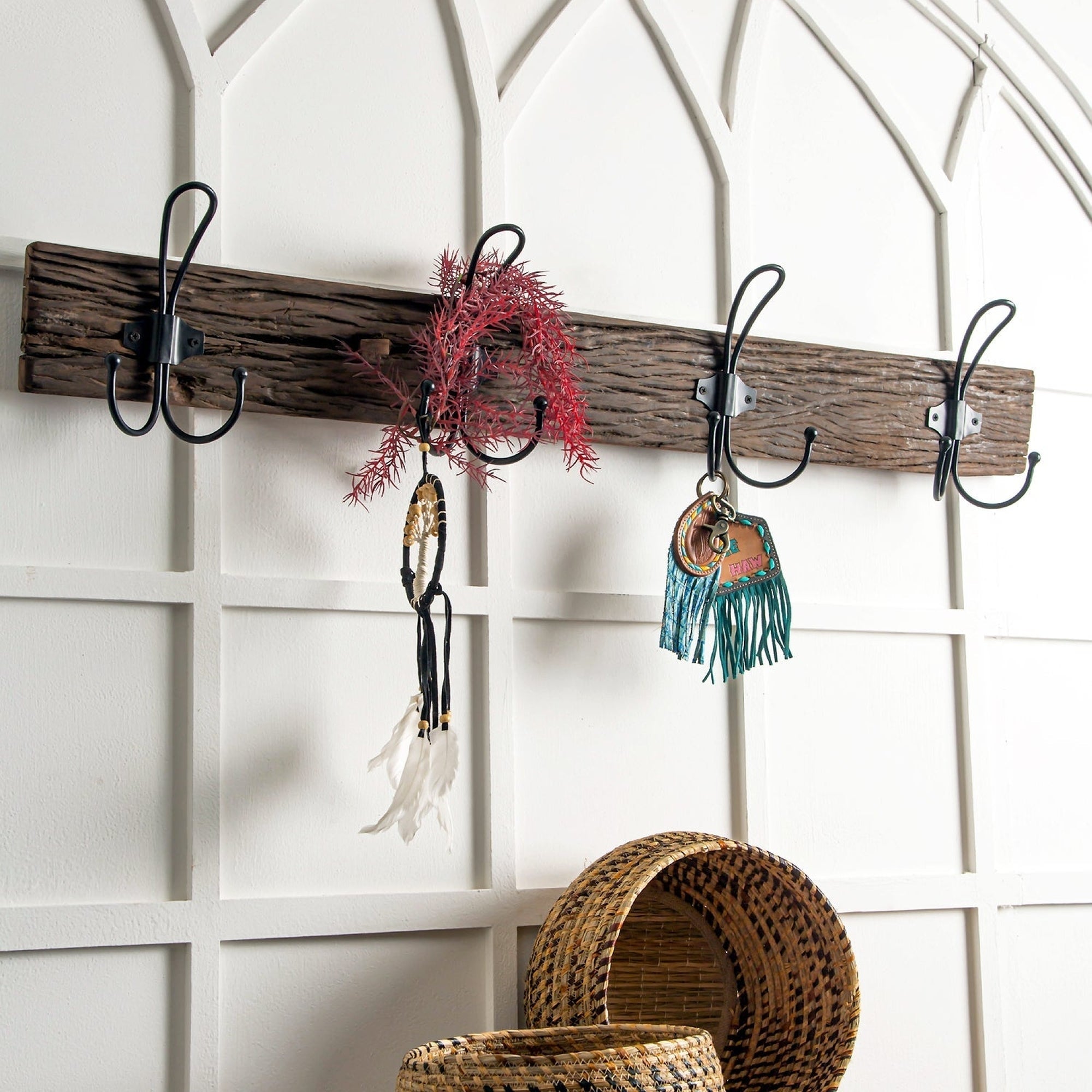 Wooden 4 Hooks Rack, India, On Sale 25% Off – North American Country Home